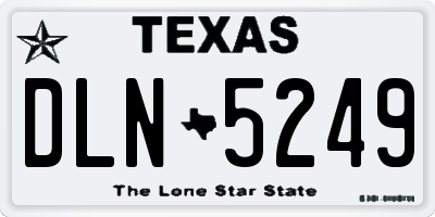 TX license plate DLN5249