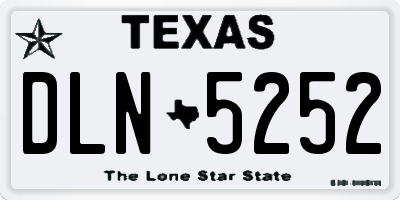 TX license plate DLN5252