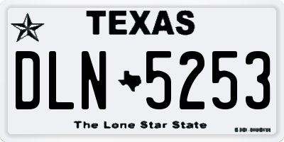TX license plate DLN5253