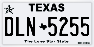 TX license plate DLN5255