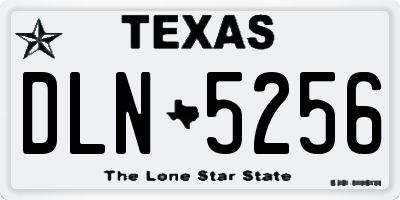 TX license plate DLN5256