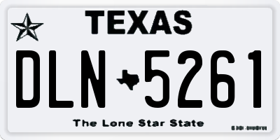 TX license plate DLN5261