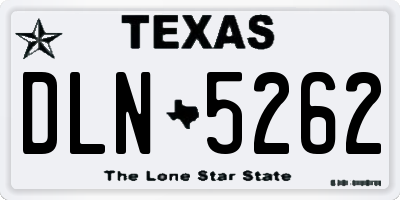 TX license plate DLN5262