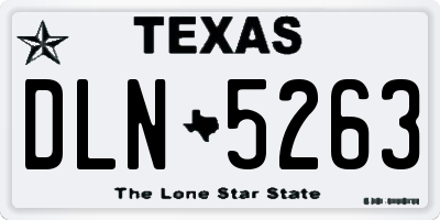 TX license plate DLN5263