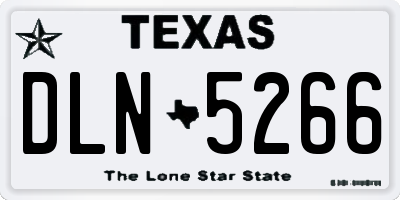 TX license plate DLN5266
