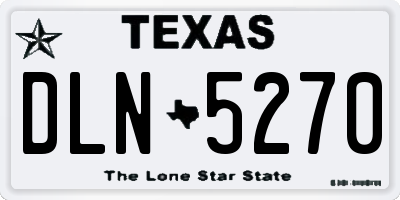 TX license plate DLN5270