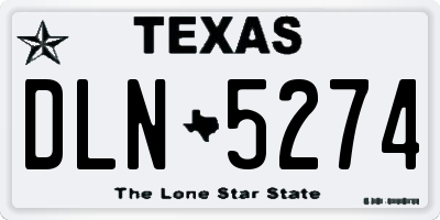 TX license plate DLN5274