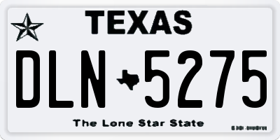 TX license plate DLN5275