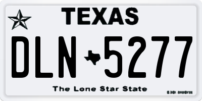 TX license plate DLN5277