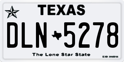 TX license plate DLN5278