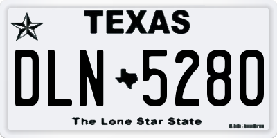 TX license plate DLN5280