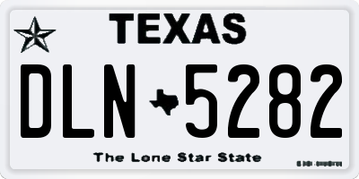 TX license plate DLN5282