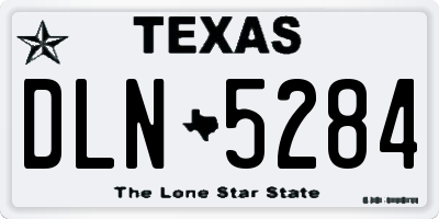 TX license plate DLN5284