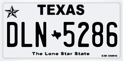 TX license plate DLN5286