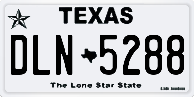 TX license plate DLN5288