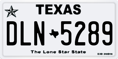 TX license plate DLN5289