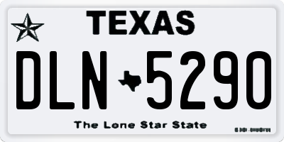 TX license plate DLN5290