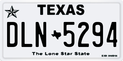 TX license plate DLN5294