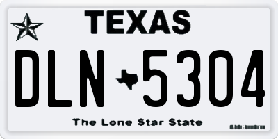 TX license plate DLN5304