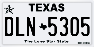 TX license plate DLN5305