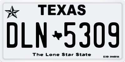 TX license plate DLN5309