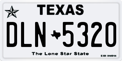 TX license plate DLN5320