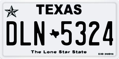 TX license plate DLN5324
