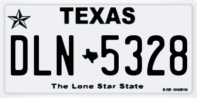 TX license plate DLN5328
