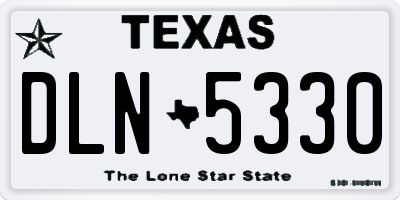 TX license plate DLN5330