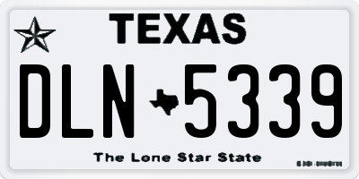 TX license plate DLN5339