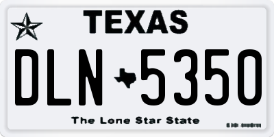 TX license plate DLN5350