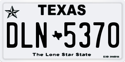 TX license plate DLN5370