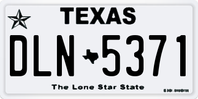TX license plate DLN5371