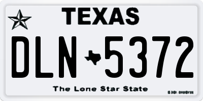 TX license plate DLN5372