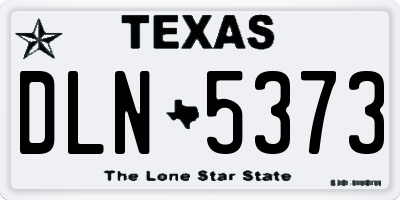 TX license plate DLN5373