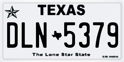 TX license plate DLN5379