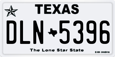 TX license plate DLN5396