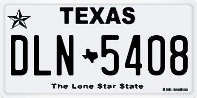 TX license plate DLN5408