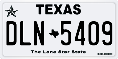 TX license plate DLN5409