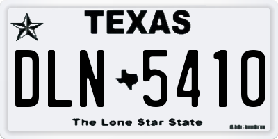 TX license plate DLN5410