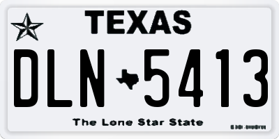 TX license plate DLN5413
