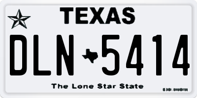 TX license plate DLN5414