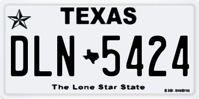 TX license plate DLN5424
