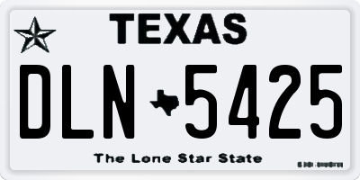 TX license plate DLN5425