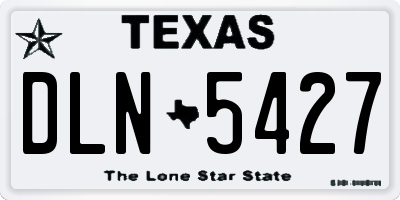TX license plate DLN5427