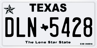 TX license plate DLN5428