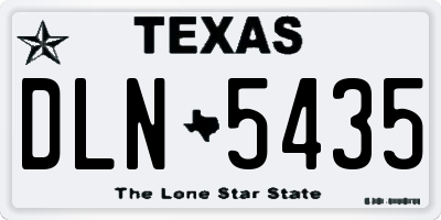 TX license plate DLN5435