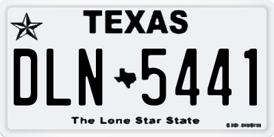 TX license plate DLN5441