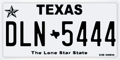 TX license plate DLN5444