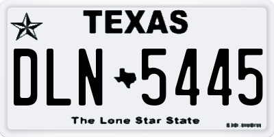 TX license plate DLN5445